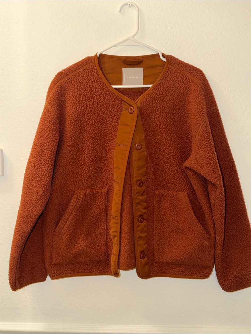 Everlane Rust Teddy Sherpa Jacket